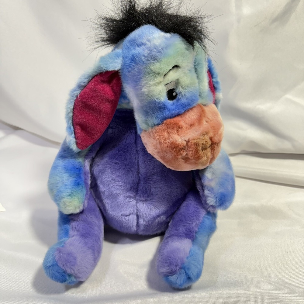 Disney Store Tie‎ Die Eeyore 12x15 Plush Stiffed Animal Toy